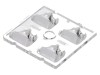 Lentilă LED Pătrată Transparentă 7,1mm