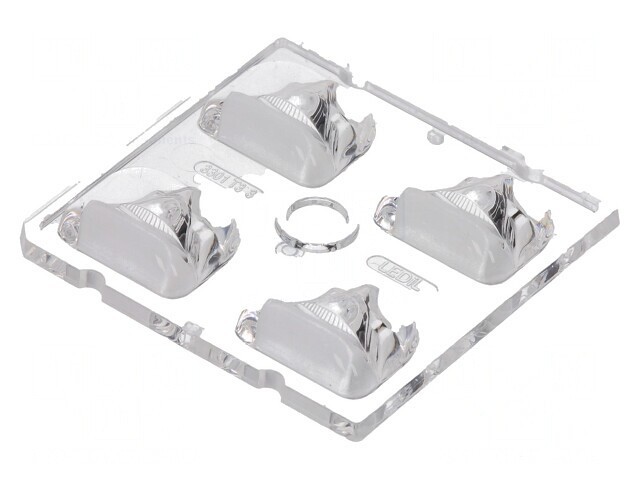 Lentilă LED Pătrată Transparentă 7,1mm
