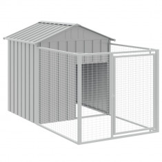 Cusca de caine & tarc gri deschis 117x201x123cm otel galvanizat GartenMobel Dekor