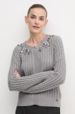 Artigli cardigan femei, culoarea gri, light, ACMA000067