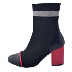 Botine dama, din textil si sintetic, Gioseppo, 75685-19-01-12, negru foto