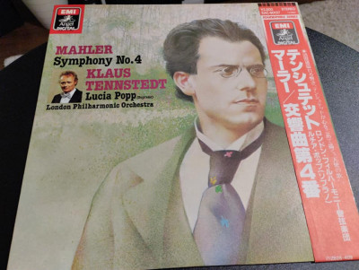 Vinil &amp;quot;Japan Press&amp;quot; Mahler ,Tennstedt ;Lucia Popp (Soprană) &amp;ndash; Symphony no.4 (NM) foto