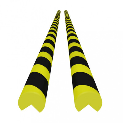 Protecții de colț, 2 buc., galben și negru, 4 x 4 x 104 cm, PU foto