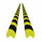 Protecții de colț, 2 buc., galben și negru, 4 x 4 x 104 cm, PU