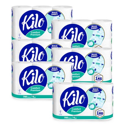 Set 36 role Hartie igienica Kilo Confort, 6 kg, 4 straturi, 4680 foi foto