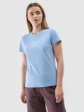 Tricou slim cu imprimeu pentru femei - albastru