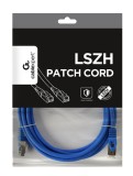 PATCH CORD S/FTP GEMBIRD Cat6a, LSZH, cupru, 3 m, albastru, AWG27, dublu ecranat &amp;quot;PP6A-LSZHCU-B-3M&amp;quot; (timbru verde 0.08 lei)