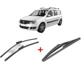 Cumpara ieftin Set 3 stergatoare DACIA LOGAN MCV II 2013, pentru parbriz si luneta, Valeo Silencio