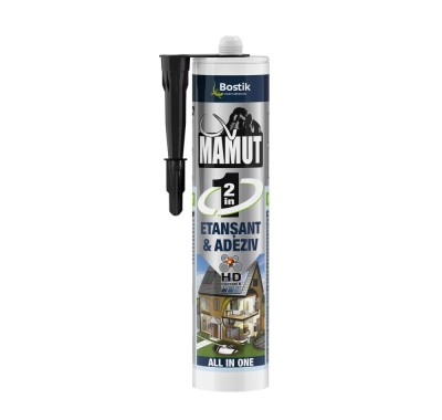 Adeziv pentru suprafete multiple, flexibil, Mamut Universal 2 in 1, interior / exterior, negru, 290 ml foto