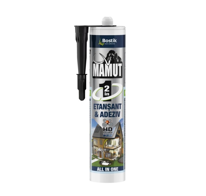 Adeziv pentru suprafete multiple, flexibil, Mamut Universal 2 in 1, interior / exterior, negru, 290 ml