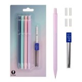 Set 9 Creioane Mecanice Pastel cu Radiera și Mine 0.7 mm, CMCLASS