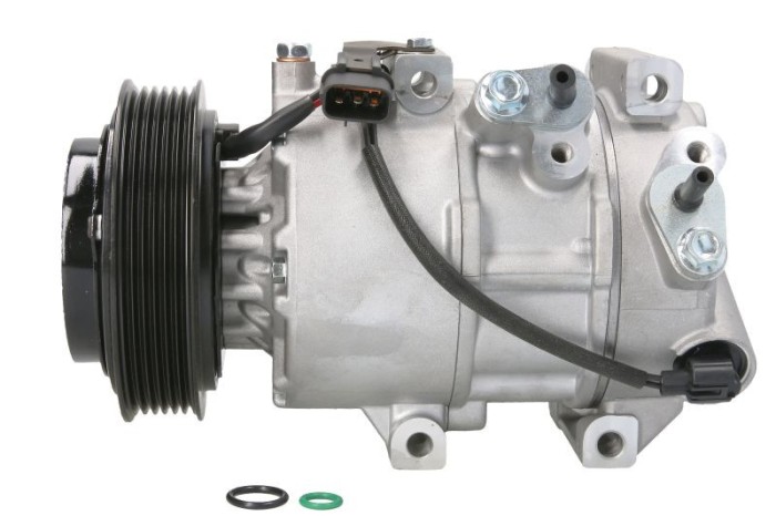 Compresor aer conditionat Hyundai IX35 (LM), 2009-2015, Kia Sportage (JE), 2010-2015, motorizare 2.0 120kw, benzina, rola curea 119 mm, 6 caneluri, d