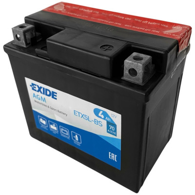 Baterie Moto Exide AGM Motorbike &amp;amp;amp; Sport Battery 4Ah 70A 12V ETX5L-BS foto