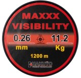 Fir monofilament hakuyo maxxx visibility rosu fluo neon rola -1200M