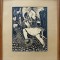 Nicolae Brana (1905-1986) - Alegorie, Sf. Gheorghe ucigand, Xilogravura