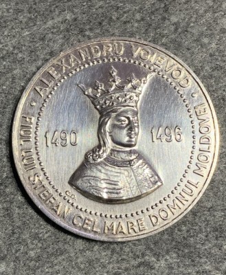 Medalie Alexandru Voievod 1490-1496 argint foto