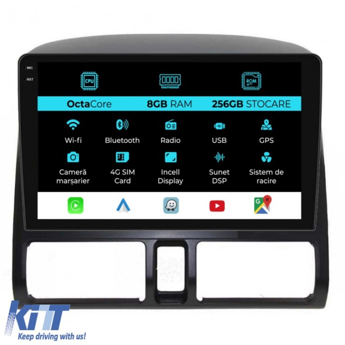 Navigatie Dedicata Honda CR-V (2001-2006), 9Inch, 8Gb Ram, 256Gb Stocare, Carplay Performance AutoTuning
