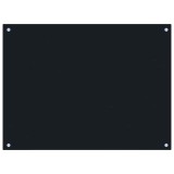 Cumpara ieftin Panou antistropi de bucatarie, negru 80x60 cm sticla securizata