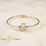 Cumpara ieftin Bratara Inimioara Magica , Bratara fixa pentru fetite placata cu aur 14K