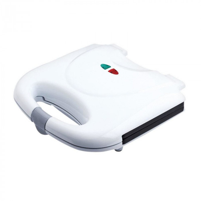 Sandwich Maker Sapir, 800 W, LED, placi grill, invelis marmorat, Alb