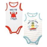 Set Lenjerie Intima Bumbac Alb - Modele Crab &amp; Ananas, CMCLASS