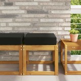 vidaXL Perna de Șezut pentru Exterior Negru 40 x 40 x 8 cm 900938