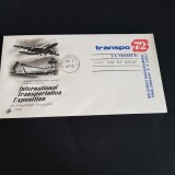 Plic Filatelic FDC . Transpo &#039;72 - Prima Zi de Emisiune Washington 1972, Vintage!, America de Nord