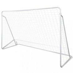 vidaXL Set poartă de fotbal, 240x90x150 cm, plasă și oțel calitativ