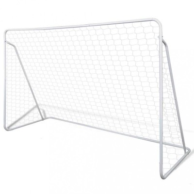 Set poartă de fotbal, 240x90x150 cm, plasă și oțel calitativ foto