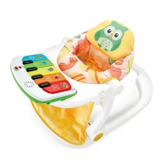 Scaun portabil bebe interactiv Masuta de hranire si Joaca la pian-model bufnita