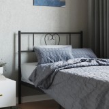 Cumpara ieftin Tăblie de pat metalică, negru, 90 cm