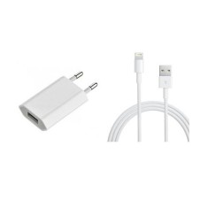 Incarcator Telefon Priza USB alb 1A iPhone + cablu date Lightning