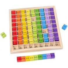 Joc educativ din lemn 3D Tabla Inmultirii Montessori foto