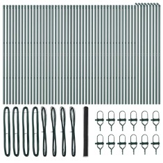 vidaXL &Icirc;ngrădire cu st&acirc;lpi Gri 1.5 x 100 m otel acoperit cu PVC 3352896