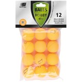Cumpara ieftin Set 12 Mingi Tenis de Masa SUNFLEX Hobby, Plastic 40+, Antrenament, Portocaliu/Alb