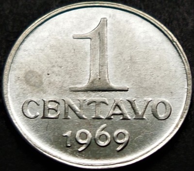 Moneda 1 CENTAVO - BRAZILIA, anul 1969 * cod 917 foto