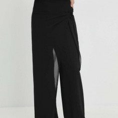 Answear Lab pantaloni femei, culoarea negru, lat, high waist