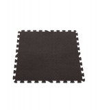 Covoras moale de protectie tip puzzle pentru copii, 60 cm x 60 cm, 4 piese, negru, Oem