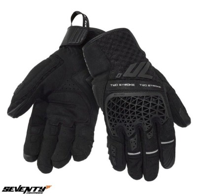 Manusi barbati pentru scuter - motocicleta Naked/Adventure vara Seventy model SD-N60 Two Stroke culoare: negru &amp;ndash; degete tactile L (9 cm) foto