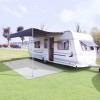 Covor Cort Camping Alb 100x1000cm Impermeabil, Ventilatie, Material Textil Spuma PVC