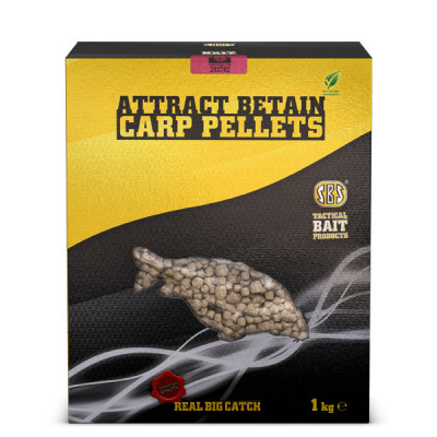 SBS - Attract Betain Carp Pellets 1kg 6mm - Afine + Caviar negru foto