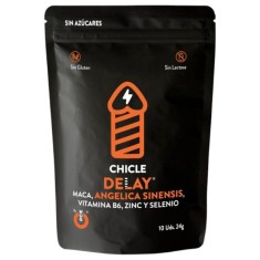 Gumă de mestecat WUG Chicle Delay, pentru &icirc;nt&acirc;rzierea ejaculării, cu maca, vitamina B6, zinc și seleniu, fără zahăr, 10 buc