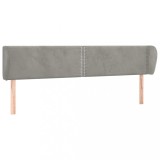 Cumpara ieftin Tablie de pat cu aripioare gri deschis 163x23x78/88 cm catifea