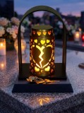 Candela solara funerara MagicHome IP44 pentru mormant, 17x15x21 cm