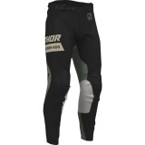 MBS Pantaloni motocross/enduro THOR LAUNCHMODE BLEACH, negru/verde-armata, 30, Cod Produs: 290112331PE