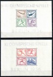 Germania Reich 1936, Mi #624-631 = Bl 5-6, sport, Olimpiada Berlin, cele 2 blocuri, MNH, cota 280 &euro;!, Nestampilat