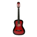 Chitara Clasica Lemn 4/4, 95cm, Rosu Clasic, Ideallstore, Tei, 19 Taste, Dreapta, Corzi Bronz Fosfor