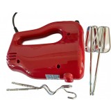 Mixer de mana HM1521 150W, 5 viteze + Turbo, teluri si carlige din inox, rosu