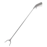 Cleste pentru Colectarea Deseurilor, Flippy, din Metal si Plastic, 96.5 cm, Fara Maini Murdare, Gri