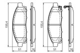 BOSCH 0 986 494 268 set placute frana,frana disc
